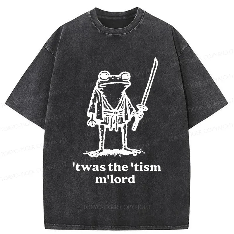 Tokyo-Tiger Focused Samurai Frog Washed T-Shirt