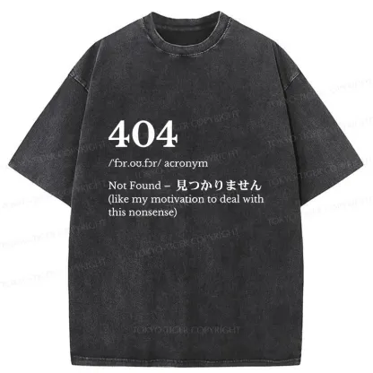 Tokyo-Tiger Unable To Find Motivation Washed T-Shirt
