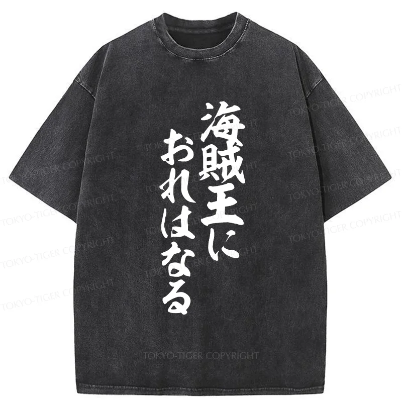 Tokyo-Tiger Funny Japanese Quotes Washed T-Shirt