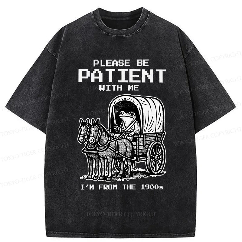 Tokyo-Tiger Please Be Patient With Me Washed T-Shirt