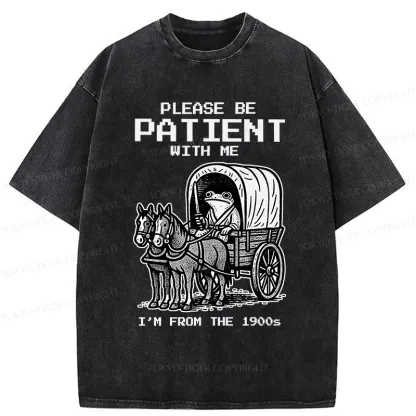 Tokyo-Tiger Please Be Patient With Me Washed T-Shirt