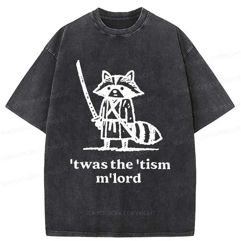 Tokyo-Tiger Focused Samurai Raccoon Washed T-Shirt
