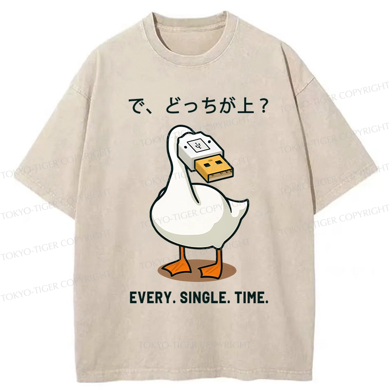 Tokyo-Tiger So Which One Is Better Washed T-Shirt