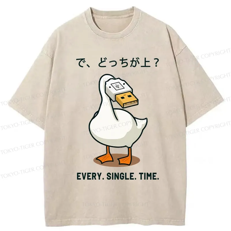 Tokyo-Tiger So Which One Is Better Washed T-Shirt