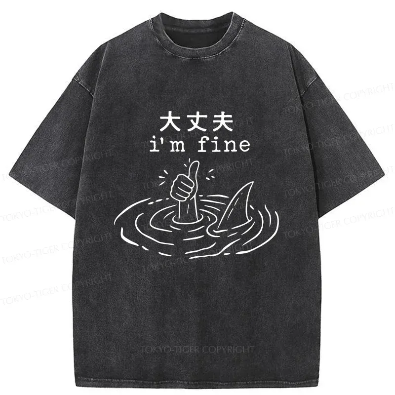 Tokyo-Tiger People In Danger Washed T-Shirt