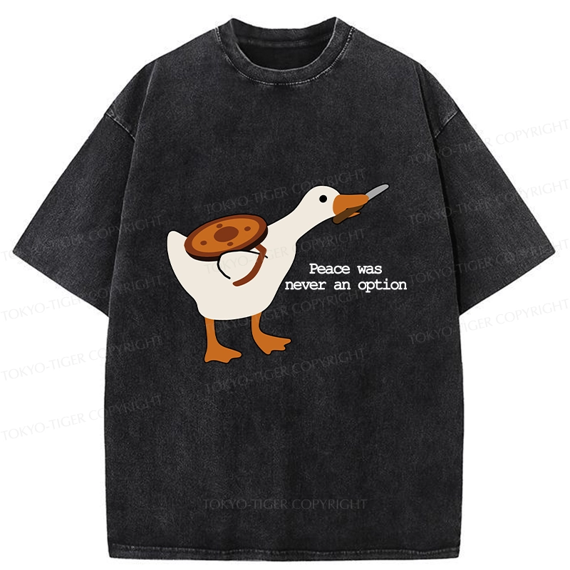 Tokyo-Tiger Peace Was Never An Option Washed T-Shirt
