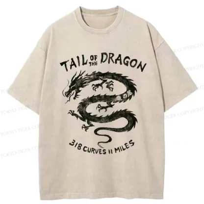 Tokyo-Tiger Tail Of The Dragon Washed T-Shirt