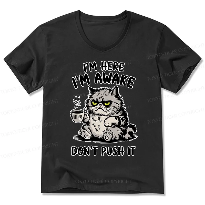 Tokyo-Tiger Tired Cat V-Neck Classic T-Shirt