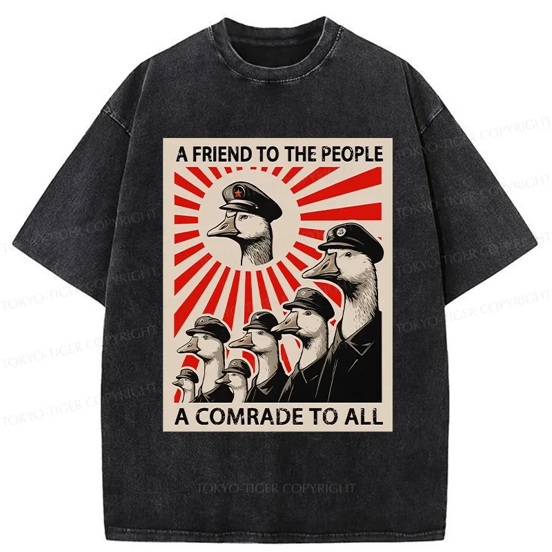 Tokyo-Tiger Comrade Goose Washed T-Shirt