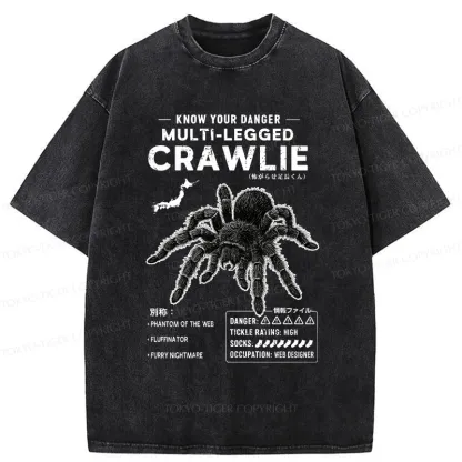 Tokyo-Tiger Scary Multi-Legged Crawlie Washed T-Shirt