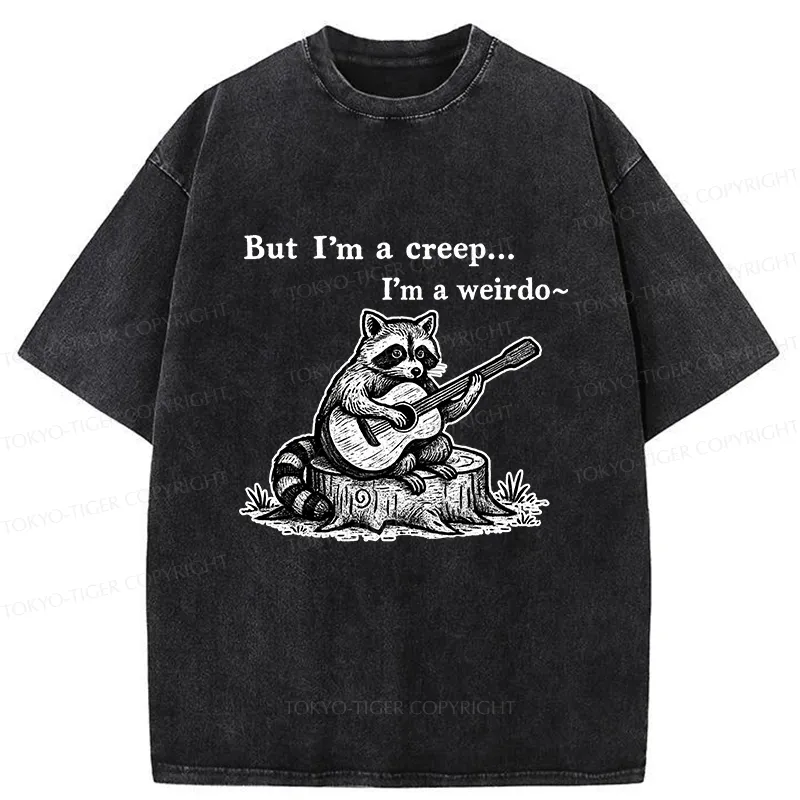 Tokyo-Tiger I'm A Weirdo Funny Washed T-Shirt