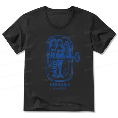 Tokyo-Tiger Mermaid Can V-Neck Classic T-Shirt