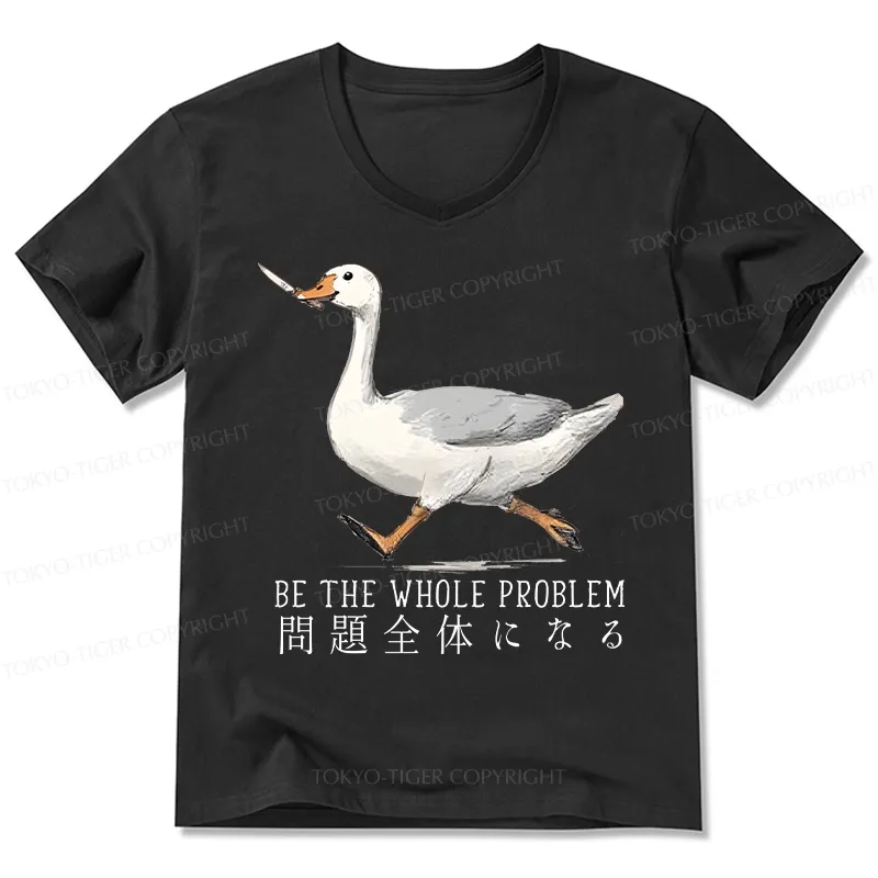 Tokyo-Tiger Running Stupid Goose V-Neck Classic T-Shirt