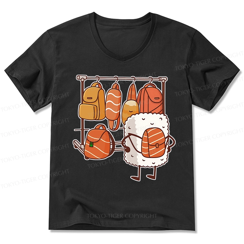 Tokyo-Tiger Sushi Is Selecting Backpacks V-Neck Classic T-Shirt