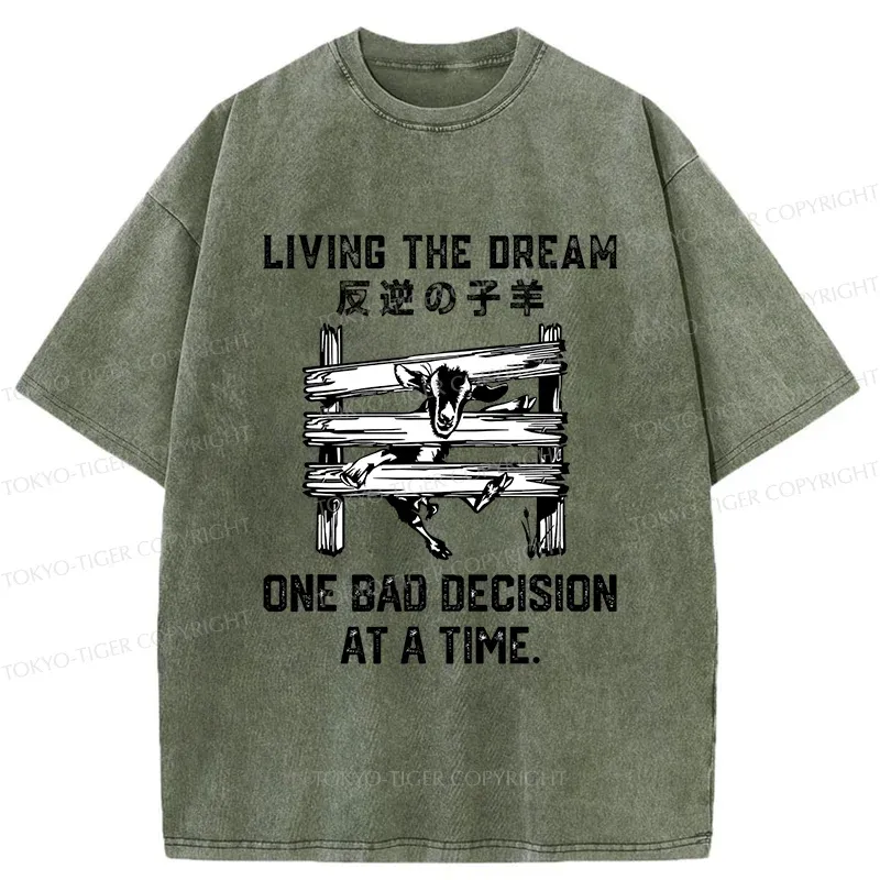 Tokyo-Tiger Stuck Lamb Washed T-Shirt