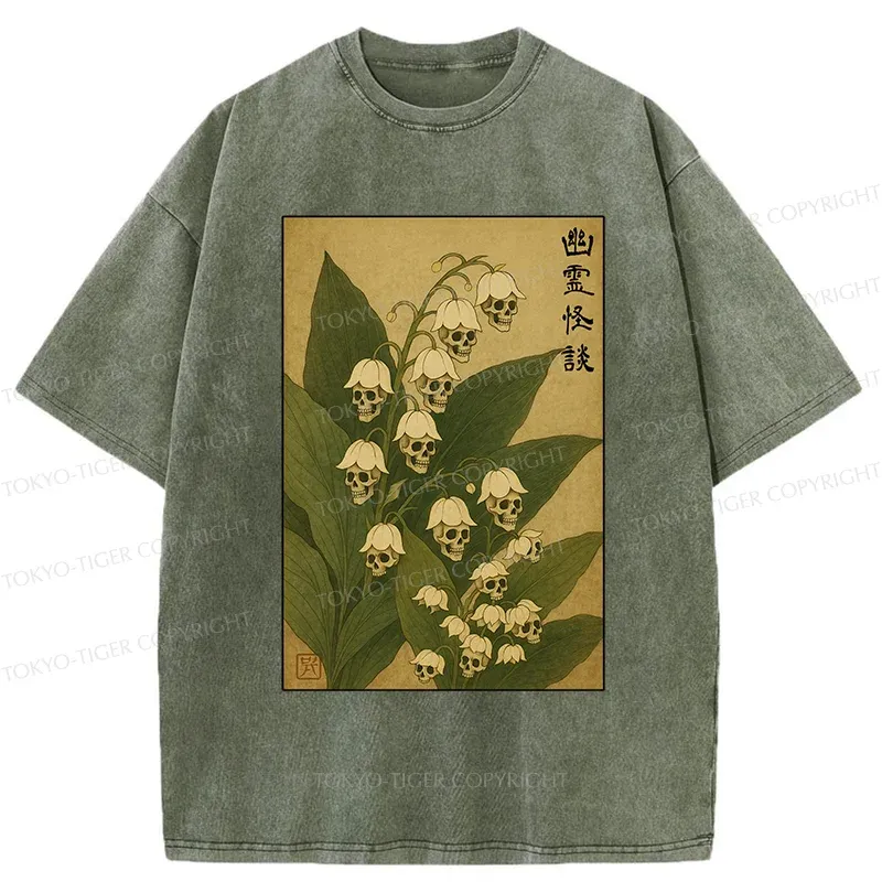 Tokyo-Tiger Horror Lilac Washed T-Shirt