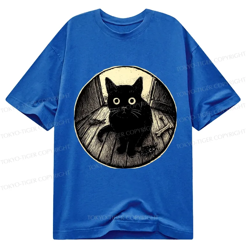 Tokyo-Tiger Waiting Black Cat Classic T-Shirt