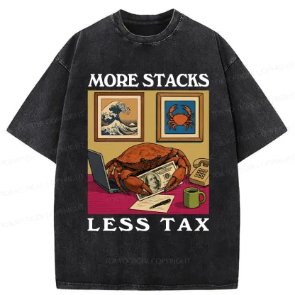 Tokyo-Tiger More Stacks Less Tax Washed T-Shirt