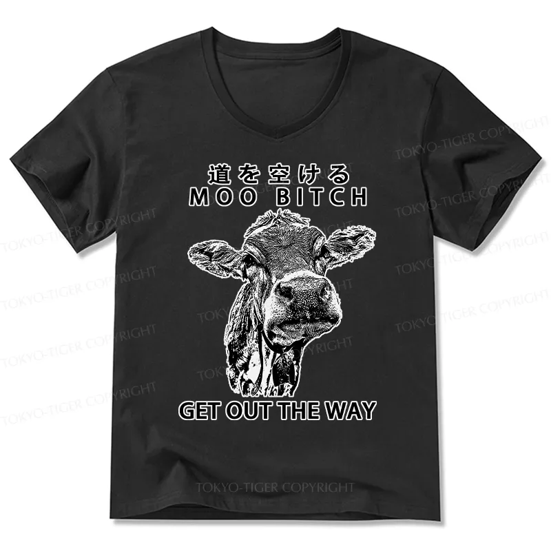 Tokyo-Tiger Funny Cow V-Neck Classic T-Shirt