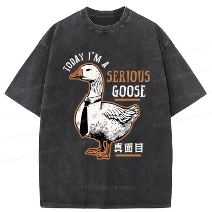 Tokyo-Tiger Japanese Serious Goose Washed T-Shirt