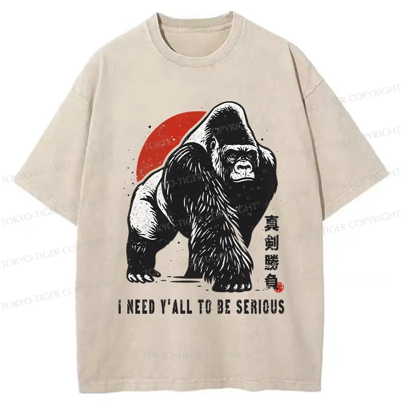 Tokyo-Tiger I Need Y'All To Be Serious Washed T-Shirt
