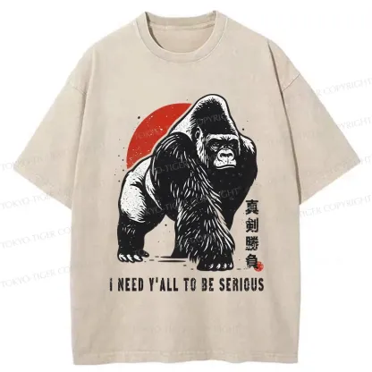 Tokyo-Tiger I Need Y'All To Be Serious Washed T-Shirt
