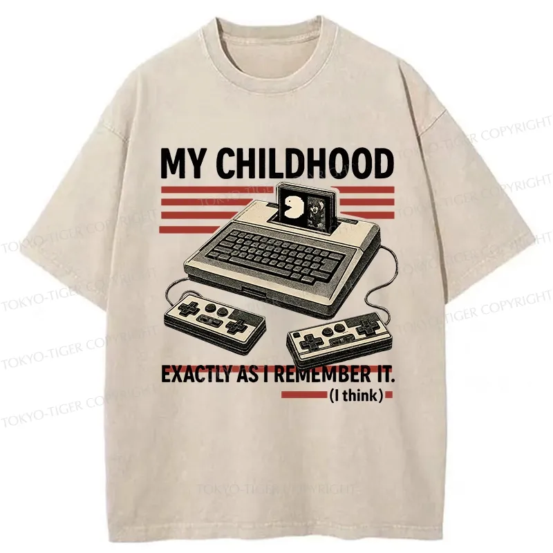 Tokyo-Tiger My Childhood Exactly As I Remember It Washed T-Shirt