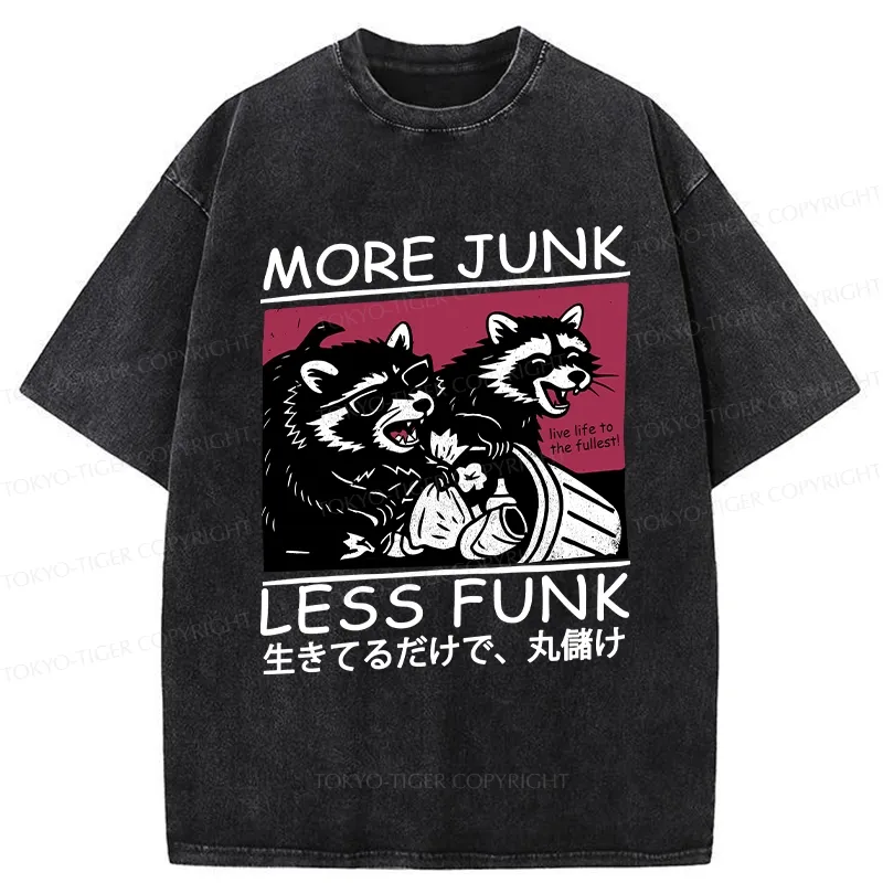 Tokyo-Tiger More Junk Less Funk Washed T-Shirt