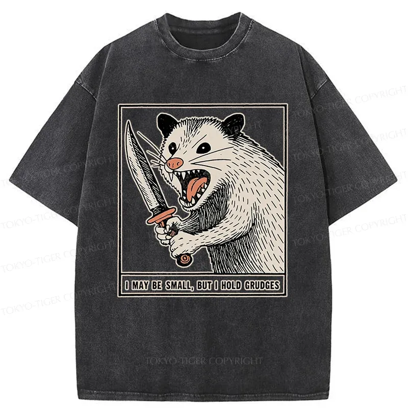 Tokyo-Tiger Possum With A Knife Washed T-Shirt