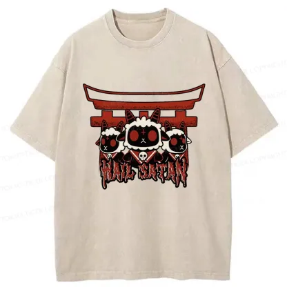 Tokyo-Tiger Hail Satan Washed T-Shirt