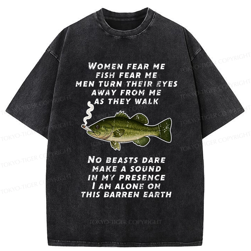Tokyo-Tiger The Smoking Bass's Solitude Washed T-Shirt