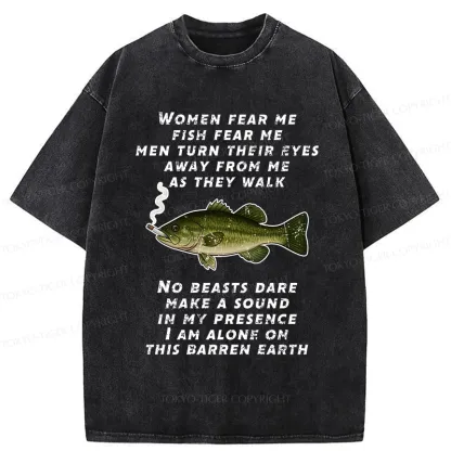 Tokyo-Tiger The Smoking Bass's Solitude Washed T-Shirt