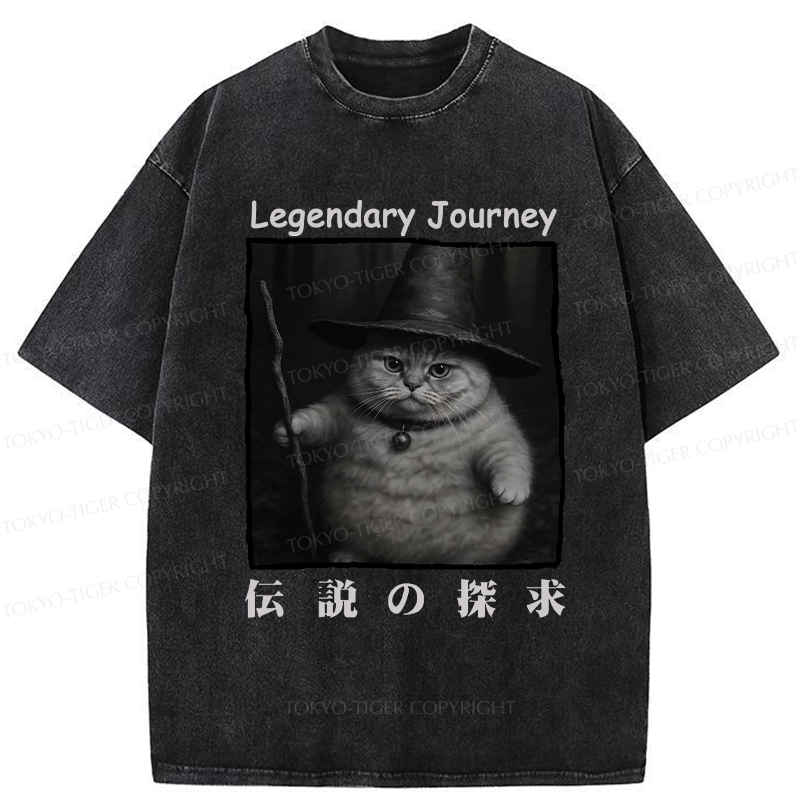 Tokyo-Tiger The Legendary Journey Of Cat Washed T-Shirt