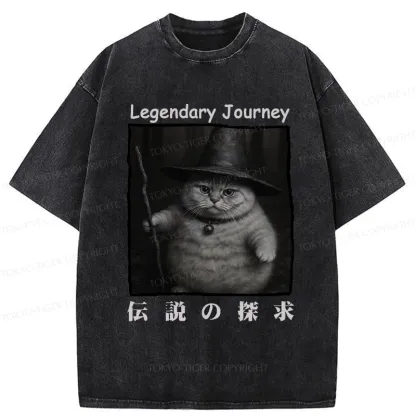 Tokyo-Tiger The Legendary Journey Of Cat Washed T-Shirt