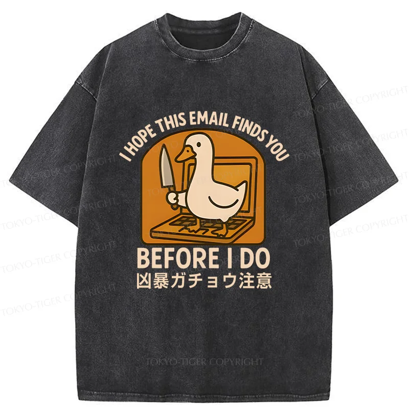 Tokyo-Tiger Goose With A Knife Washed T-Shirt