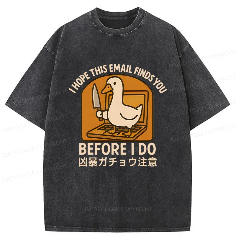 Tokyo-Tiger Goose With A Knife Washed T-Shirt