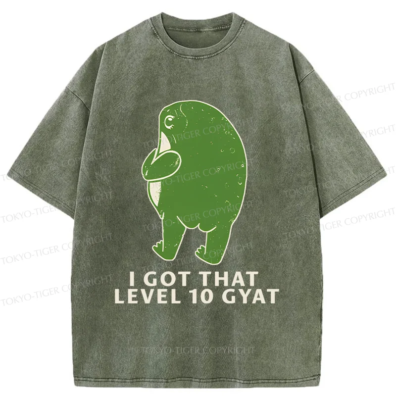 Tokyo-Tiger Round Ass Frog Washed T-Shirt