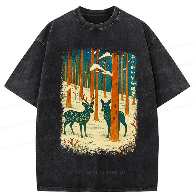 Tokyo-Tiger The Forest's Honorable Guardian Washed T-Shirt