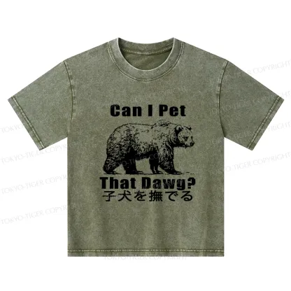 Tokyo-Tiger Pet The Bear Kids Washed T-Shirt
