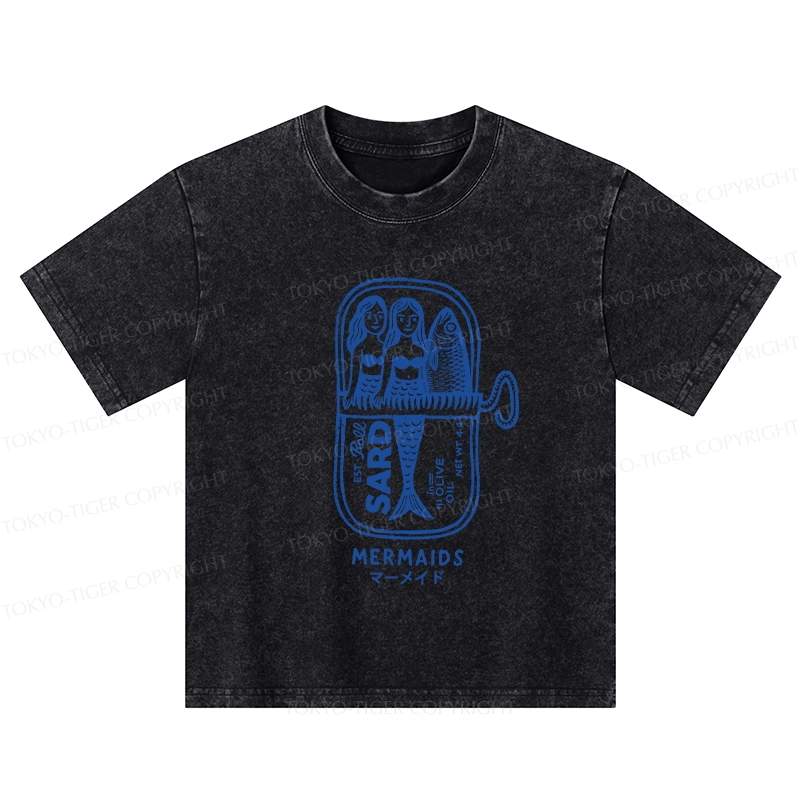 Tokyo-Tiger Mermaid Can Kids Washed T-Shirt