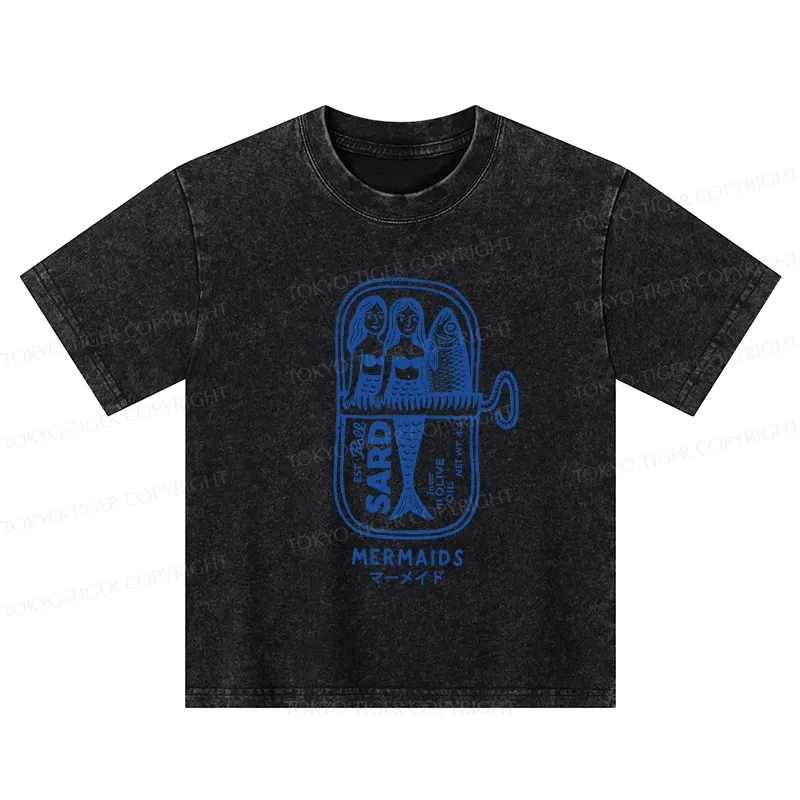 Tokyo-Tiger Mermaid Can Kids Washed T-Shirt