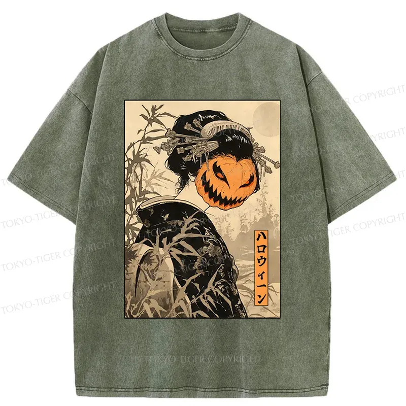 Tokyo-Tiger Horrible Geisha Washed T-Shirt