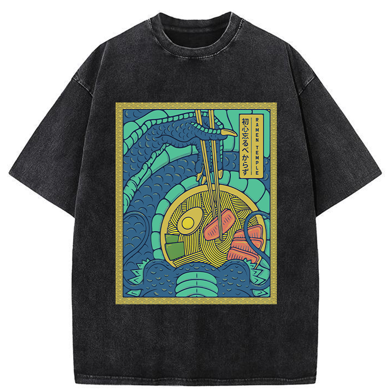 Tokyo-Tiger Dragon Ramen Lover Washed T-Shirt