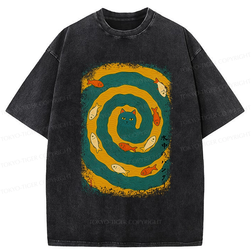 Tokyo-Tiger Aqua Hunter Washed T-Shirt