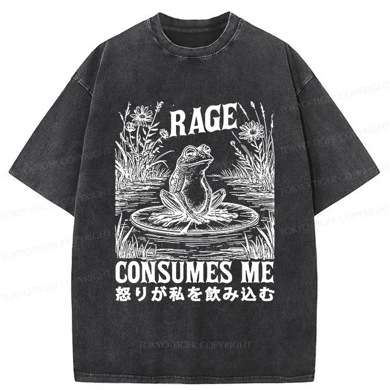 Tokyo-Tiger Angry Frog Washed T-Shirt
