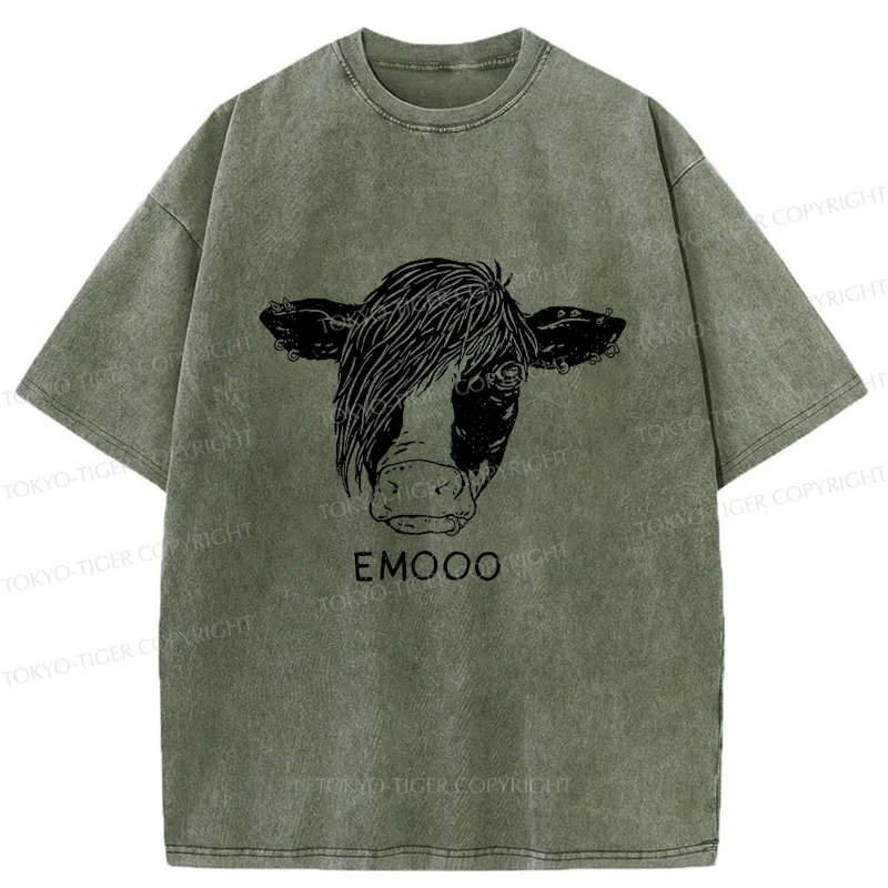 Tokyo-Tiger Rock Cow Washed T-Shirt