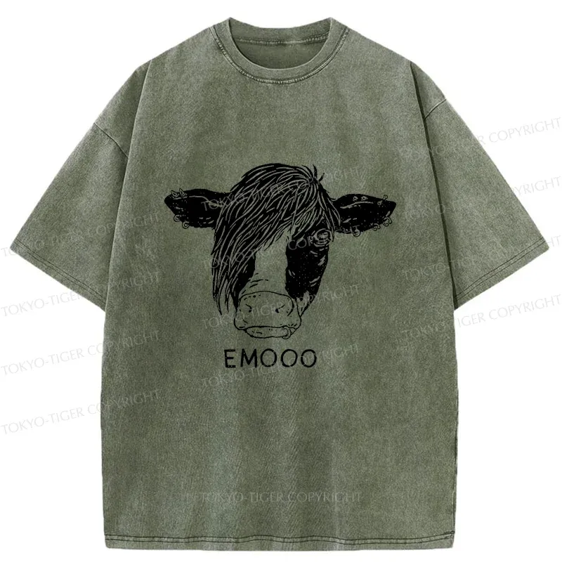 Tokyo-Tiger Rock Cow Washed T-Shirt