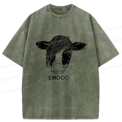 Tokyo-Tiger Rock Cow Washed T-Shirt