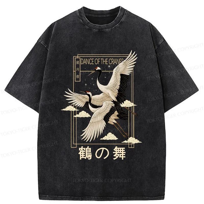 Tokyo-Tiger Dance Of The Cranes Washed T-Shirt