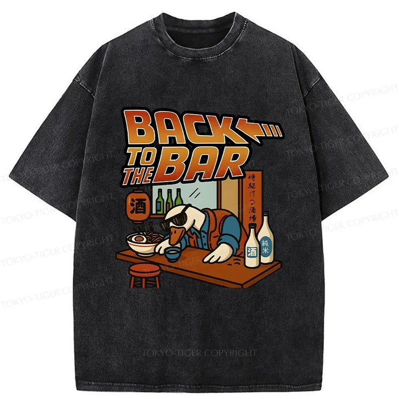 Tokyo-Tiger The Coolest Goose At The Bar Washed T-Shirt